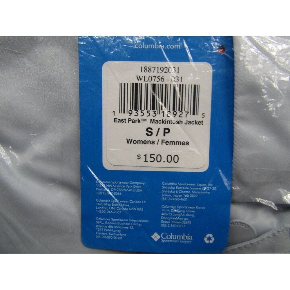 Columbia NEW Womens Size‎ Small East Park Mackintosh Jacket Gray Hood Waterproof - Picture 5 of 5